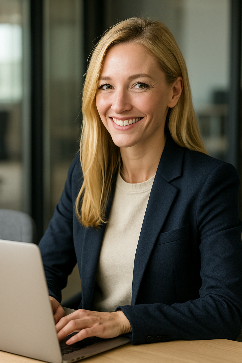 Finansexpert med laptop - ElliVentures rådgivning